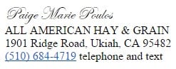 All American Hay, LLC