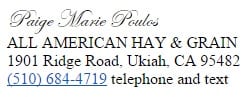 All American Hay, LLC